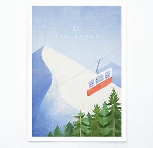 Poszter Les Alpes, 50x70 cm - Travelposter