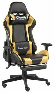 VidaXL Gamer Szék - Arany/Fekete - Lábtartóval