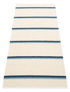 Kék-krémszínű kültéri-beltéri futószőnyeg 70x180 cm Olle Blue Vanilla – Pappelina