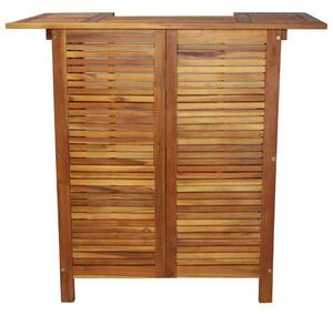 Akácfa Bárasztal - 110x50x105 cm - Két Polccal