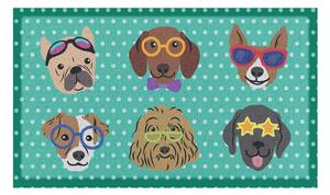 Lábtörlő 40x70 cm Dogs on Polka Dots – Artsy Doormats