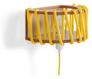 Macaron sárga falilámpa fa szerkezettel, hossz 30 cm - EMKO