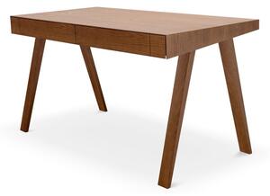 Barna asztal kőrisfa lábakkal, 140 x 70 cm - EMKO