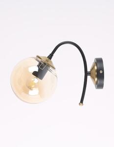 Okkersárga-fekete fali lámpa ø 15 cm Yoyo – Squid Lighting