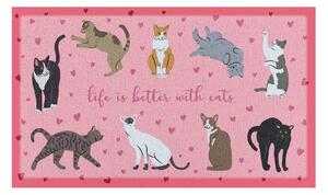 Lábtörlő 40x70 cm Life Is Better With Cats – Artsy Doormats