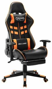 Xtreme Racing Gamer Szék - Fekete/Narancssárga - Lábtámasszal