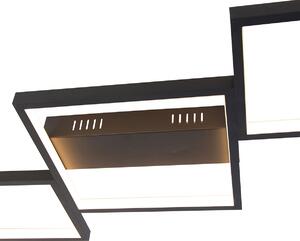 Fekete mennyezeti lámpa LED-del 3 fokozatban szabályozható 5 lámpás - Lejo