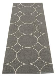 Sötétszürke kültéri-beltéri futószőnyeg 70x200 cm Boo Charcoal Linen – Pappelina