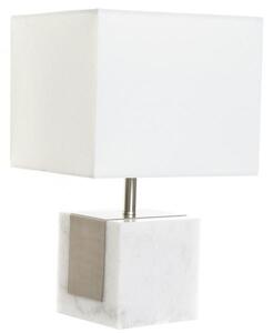 Lámpa asztali márvány poliészter 26x26x43 fehér