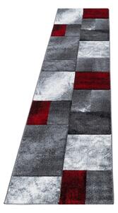Borvörös-szürke futószőnyeg 80x300 cm Hawaii – Ayyildiz Carpets