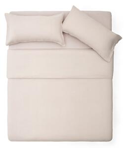 Szürkésbézs kétszemélyes hosszabbított lenkeverék ágyneműhuzat 240x220 cm Simmel – Kave Home