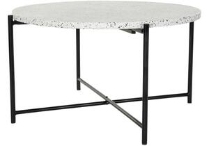 Asztal kávézó vas kő 80x80x45 terrazo fekete