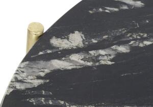 Asztal kávézó márvány vas 80x80x43 fekete