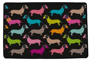 Lábtörlő 45x75 cm Dachshunds in Colours – Butter Kings