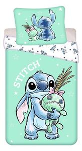 Mentazöld egyszemélyes pamut gyerek ágyneműhuzat 140x200 cm Lilo & Stitch "Buddies" – Jerry Fabrics