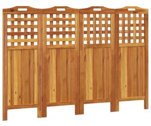 VIDAXL - Akácfa Szobafal Elválasztó - 4 Panel - 162x115 cm