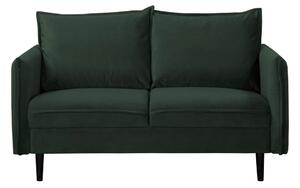 Sötétzöld bársony kanapé 138 cm Juli – Ropez