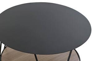 Asztal telefonos fém fa 65x65x39 fekete