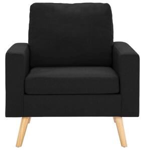 VidaXL Fekete Szövet Karosszék - 77x71x80 cm
