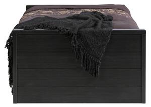 Dennis fekete borovi fenyő egyszemélyes ágy, 90 x 200 cm - WOOOD