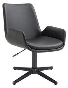 HR240CROSS Fekete Modern Műbőr Szék Fekete lábbal