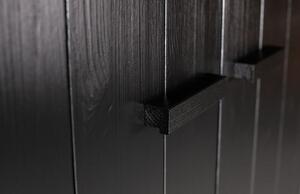 Dennis fekete ruhásszekrény borovi fenyő konstrukcióval - WOOOD