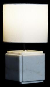 Lámpa asztali márvány fém 20x20x34 fehér