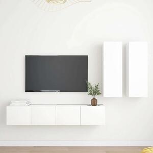 VidaXL Falra Szerelhető TV Szekrény Szett - Fehér - 4 részes
