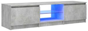 Modern TV-szekrény - Betonszürke - 140 cm
