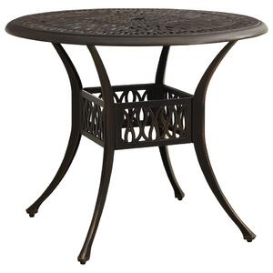 Elegáns Bronz Öntött Alumínium Kerti Asztal - 90x90 cm