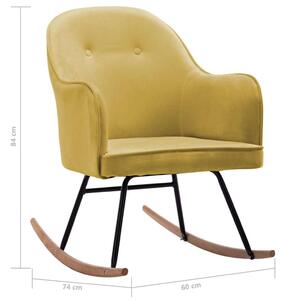 Bársony Hintaszék - Mustársárga - Modern Design