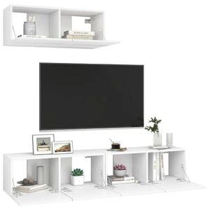 VidaXL Falra Szerelhető TV Szekrény Szett - Fehér - 80x30x30 cm