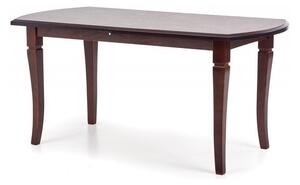 Asztal Houston 1060, Sötét dió, 74x90x160cm, Hosszabbíthatóság, Közepes sűrűségű farostlemez, Váz anyaga, Bükkfa