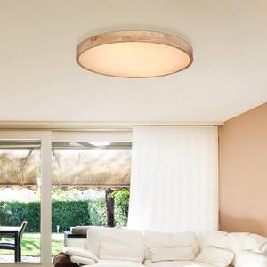 Globo Rainer LED mennyezeti lámpa, Ø 80 cm, fa hatású, fém, CCT, dimmelhető, Sötét fa, Nappali / Étkező, fém