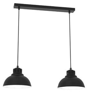 Luminex Csillár zsinóron SVEN 2xE27/15W/230V fekete LU9082