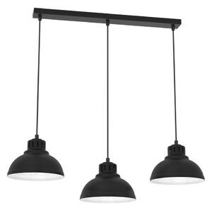 Luminex Csillár zsinóron SVEN 3xE27/15W/230V fekete LU9083