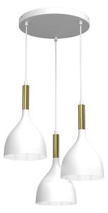 Luminex Csillár zsinóron NOAK 3xE27/15W/230V fehér/arany LU3898