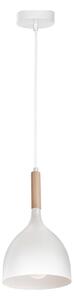 Luminex Csillár zsinóron NOAK WOOD 1xE27/15W/230V fehér/bükkfa LU1194