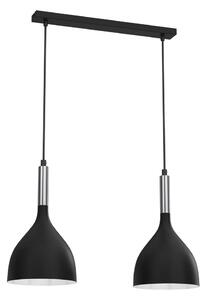 Luminex Csillár zsinóron NOAK 2xE27/15W/230V fekete/króm LU3955