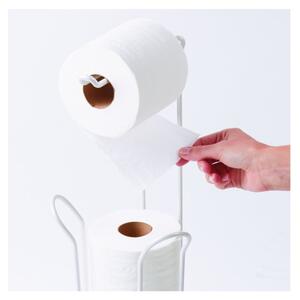 Classico fehér fém WC-papír tartó, magasság 60 cm - iDesign