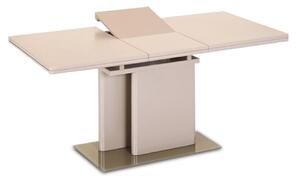 Nyitható étkezőasztal, capuccino extra magasfényű, 120-160x80 cm, VIRAT