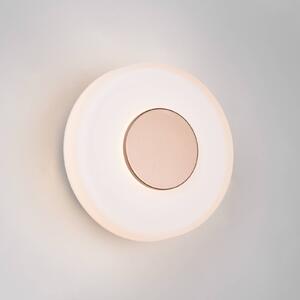 Trio Lighting LED fali lámpa Celeste, barna/fehér, Ø 22 cm-es üveg dimmelhető, dimmelhető, Fehér / opál, Nappali / Étkező, Üveg, Modern