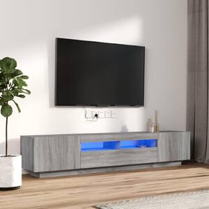 Sonoma Szürke LED-es TV Szekrény Szett - 2 db - 100x35x40 cm