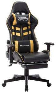 Xtreme Race Gamer Szék - Fekete/Arany - Lábtámasszal