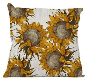 Sunflower bézs párna napraforgó motívummal, 45 x 45 cm - Really Nice Things