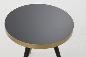 Asztal kávés szett 2db-os mdf gumi 40x40x46 48x41 fekete