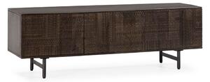Sötétbarna mangófa TV-állvány 145x48x40 cm Kalai – MOME