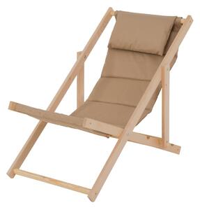 Patio Hampton Lux napozó szék 110x58x60 cm bézs