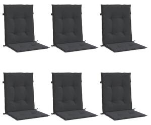 VidaXL 6 db fekete oxford szövet háttámlás székpárna 100x50x3 cm
