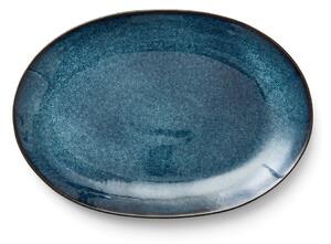 Fekete-kék kőedény tányér Gastro Dark Blue/Black – Bitz